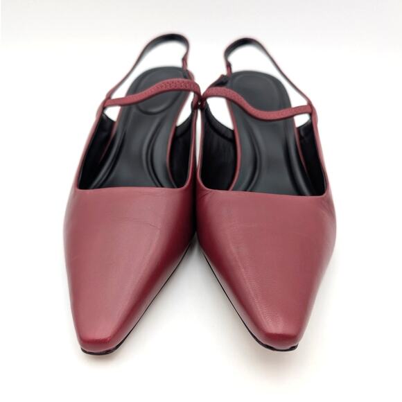 Vince Venice Slingback Kitten Heel Pumps Pointed Toe Women's Crimson US10M EU41 - Picture 2 of 12